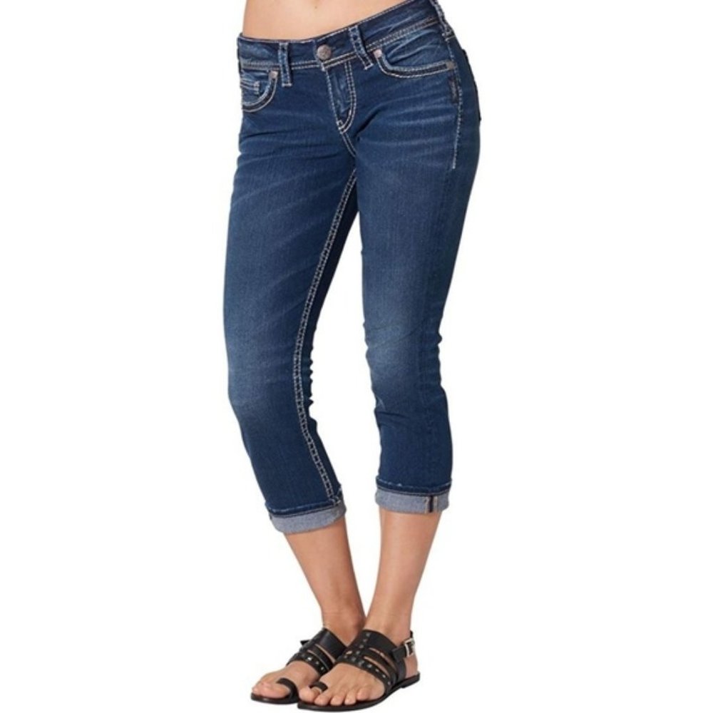 Silver Suki Capri Jeans Size 28